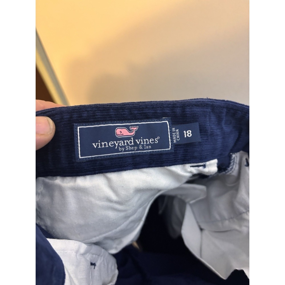 Vineyard Vines Boys Corduroy Pants, Navy Blue Size 18 - Picture 4 of 6